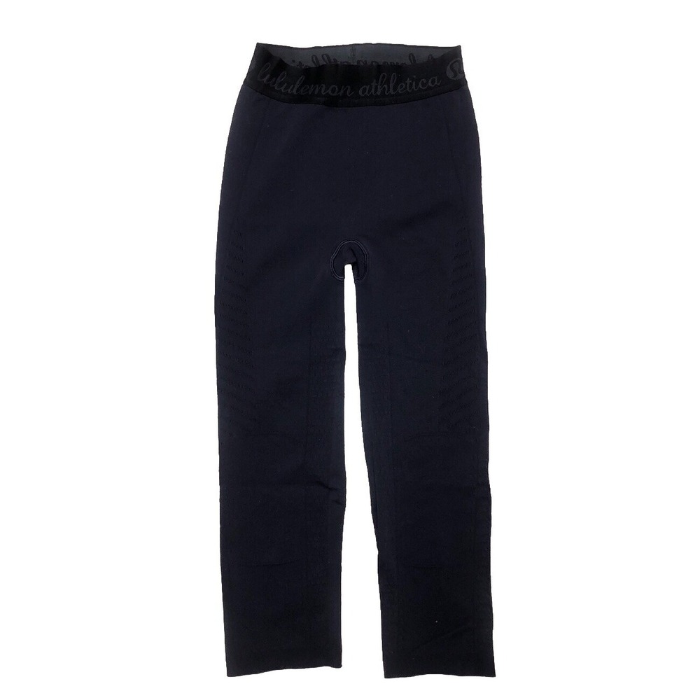 Lululemon Leggings Women's S 2/4 Navy Warp Knit Seamless